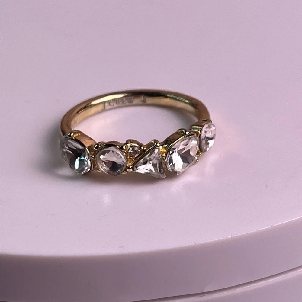 J. Crew Multi Rhinestone ring Size 8 - Picture 7 of 9